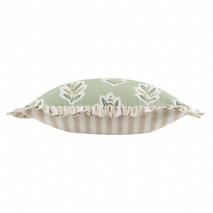Sanderson Sessile Leaf Ruffle Cushion